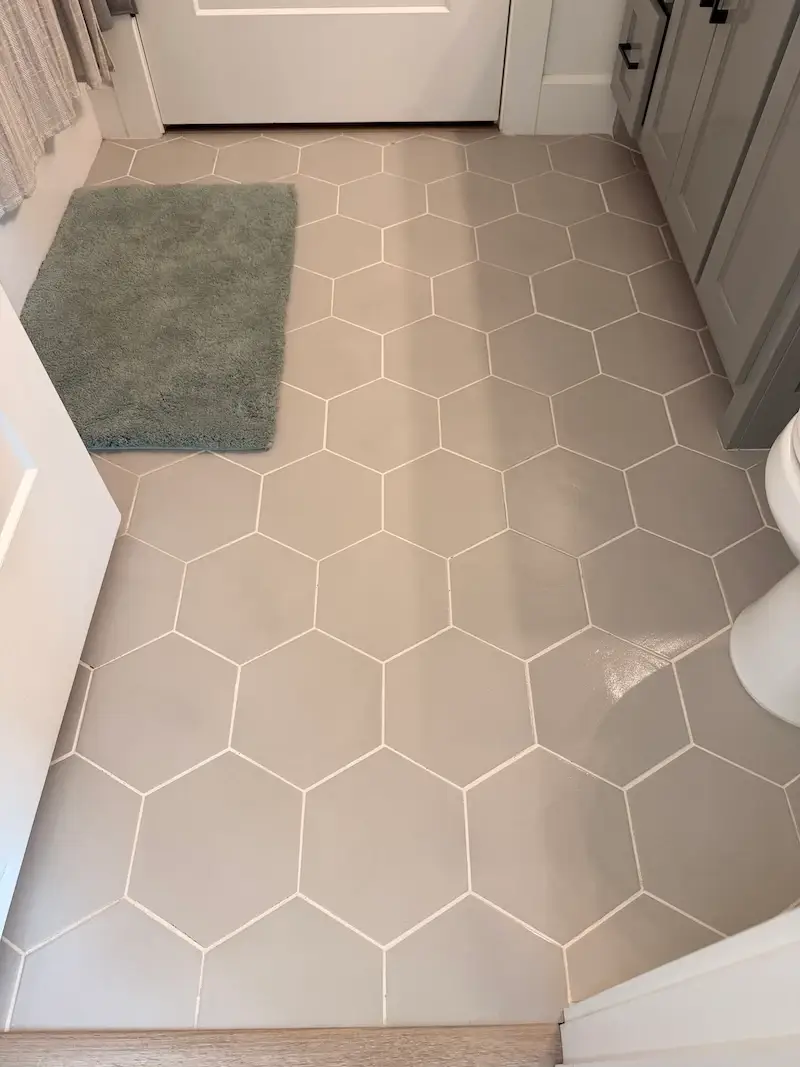 clean grout lines and tile