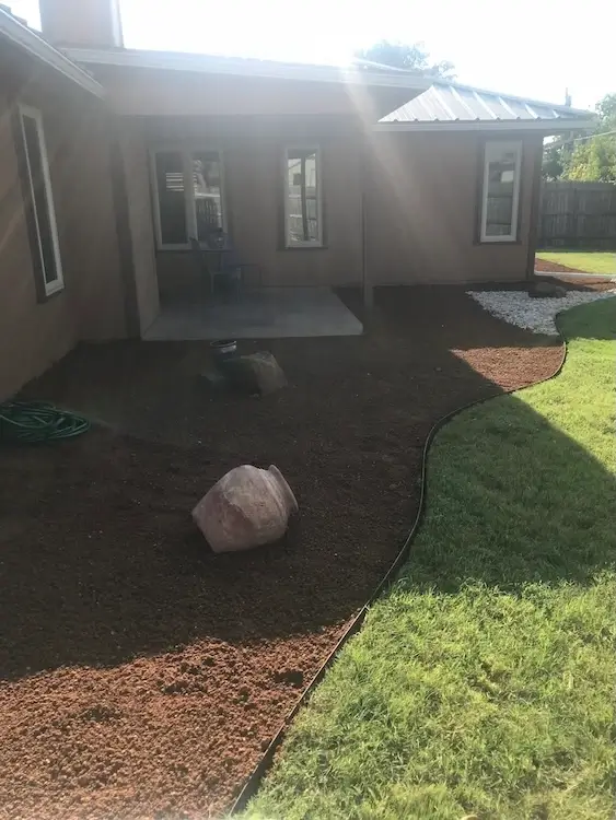 Crushed granite and landscaping