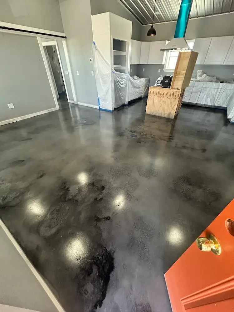 New flooring installation