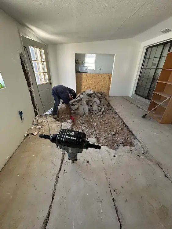 Foundation repair in residential space