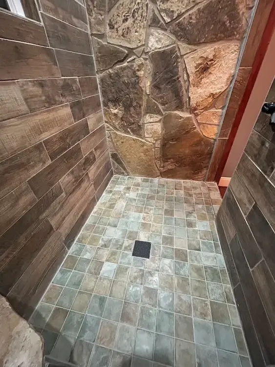 New shower tile for flooring and walls