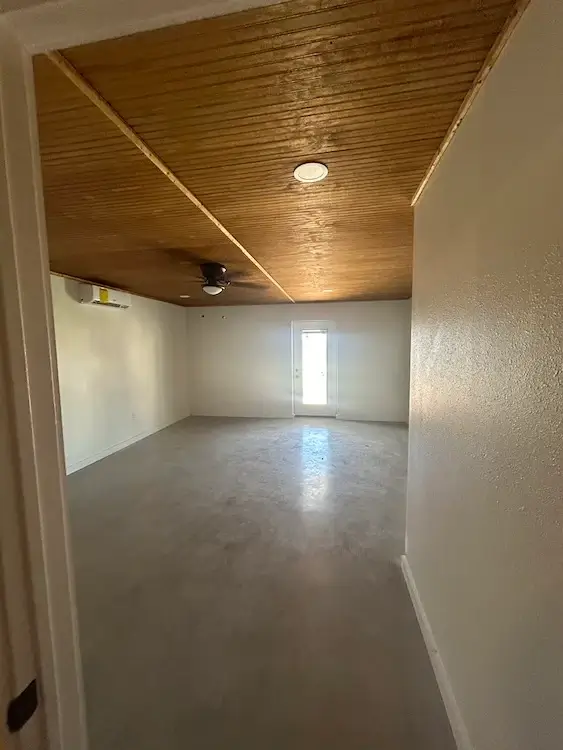 Concrete floors with large open space