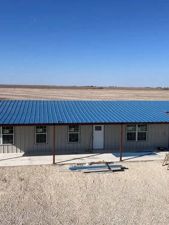 New tin roof and patio overhang