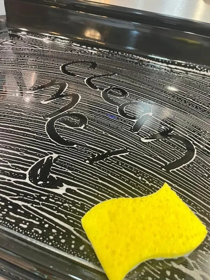 cleaning the stove and oven